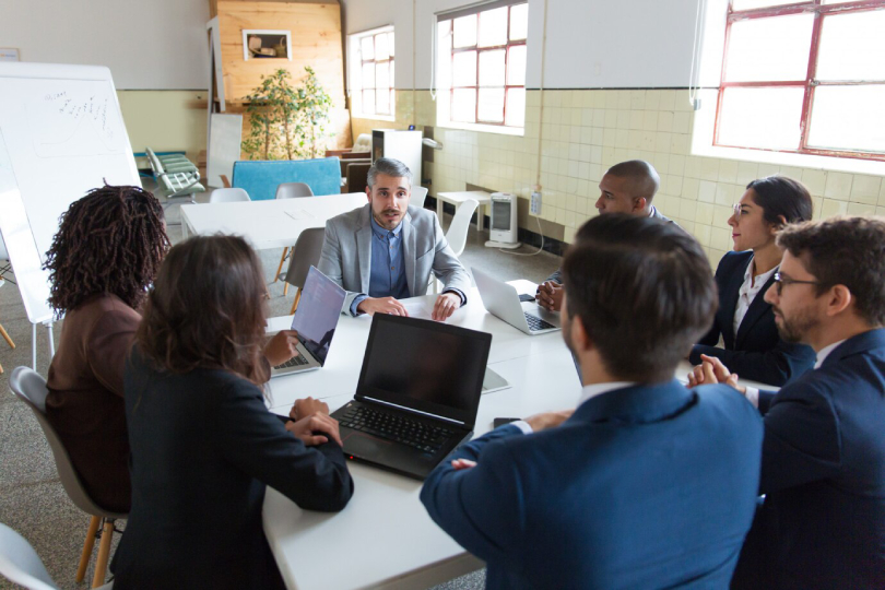 Manager participating in a leadership training workshop.