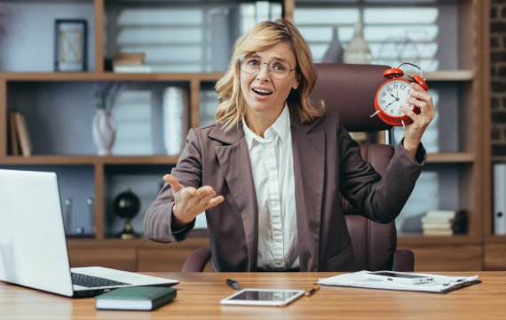 First-time manager participating in a time management training course